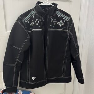 CH Women's Black Embroidered Jacket